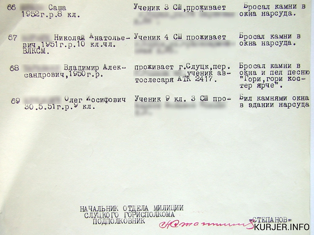 у слуцку спалілі суд, беспарадкі ў слуцку 1967 год