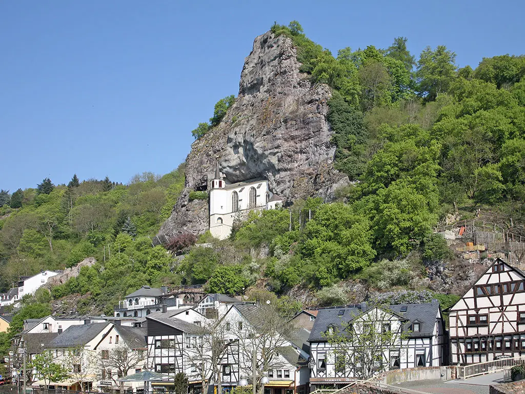 Фельзенкірхе ў Ідар-Оберштайн, Германія, прыгожыя месцы ў Германіі