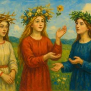 Бог, маці, тры дзяўчыны з вянкамі. Як беларусы верылі ў долю