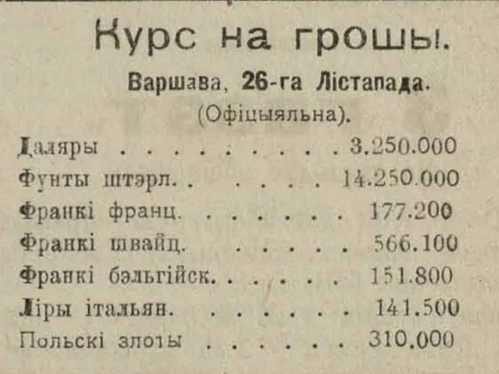 рэклама ў газетах, беларускія газеты, беларусь у міжваенны час